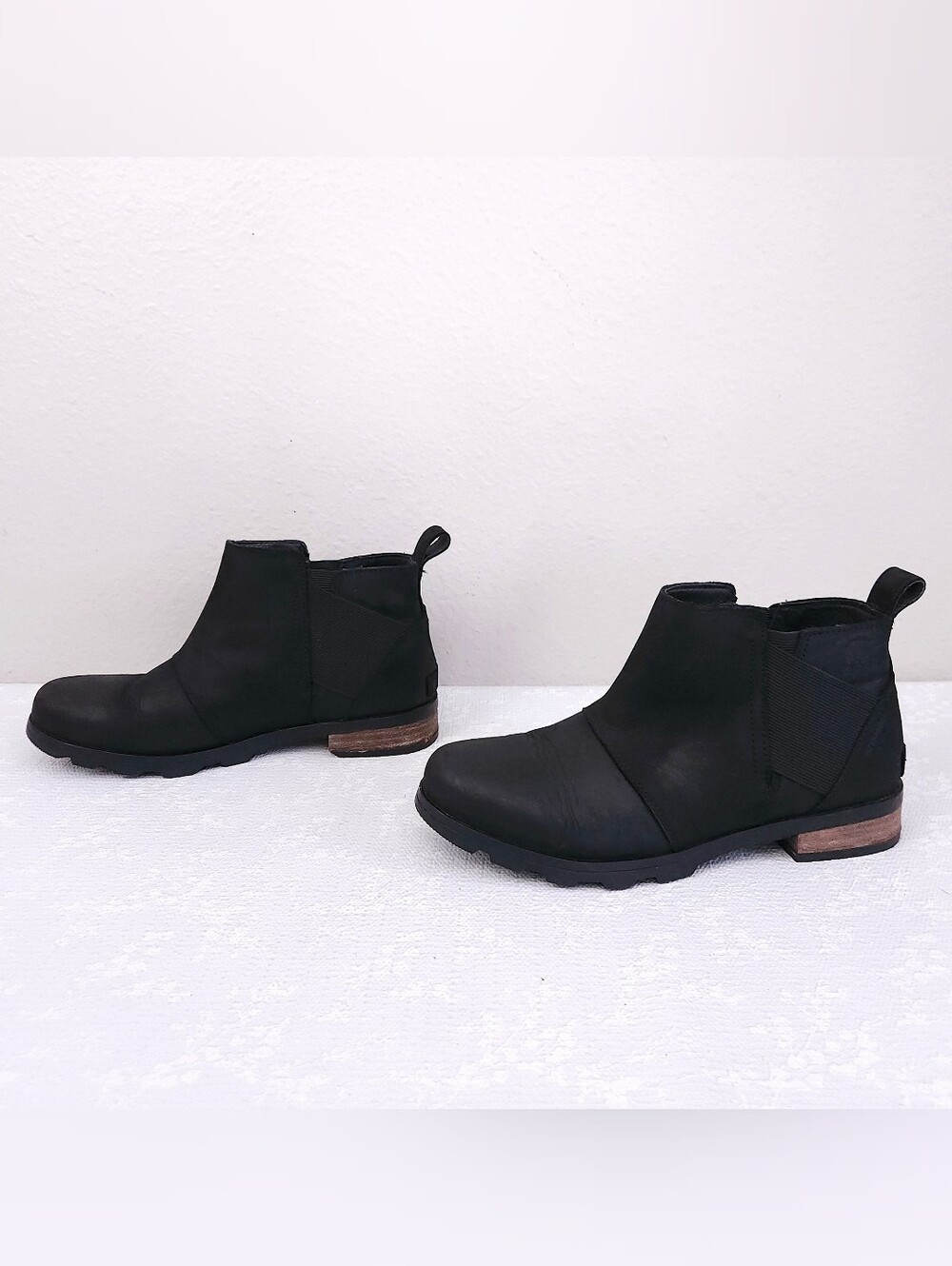 SOREL Emilie Chelsea Ankle Bootie US 8.5 Black - Picture 3 of 11